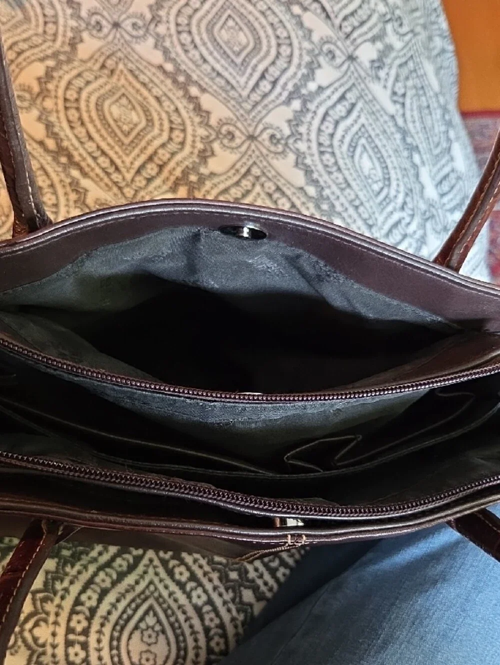 Franco Sarto Chocolate Brown Shoulder Bag with Buckle Detail